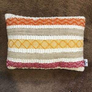 Multicolored throw pillow